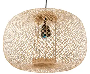 Unique Round Bamboo Lamp Shade. Bamboo Pendant Light from Vietnam handicraft