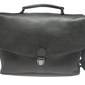 Genuine Leather Briefcase Black