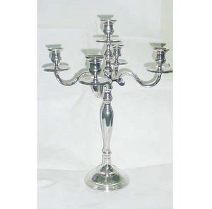 Colecciones Decoración de regalos de boda de plata Pilar de metal de cristal hecho a mano Candelabros ecológicos - Product Image 3