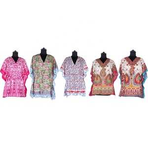 ชุดเดรสสั้น2025ใหม่ล่าสุดสำหรับสุภาพสตรีชุดเดรส Maxi anokhi caftan พิมพ์ลายดอกไม้ชุดใส่อยู่บ้านชุดเดรส Boho อโนะค - Product Image 1