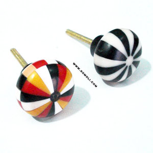 Perillas de plástico de resina acrílica para armario, pomos de cerámica de colores combinados para cocina, hechos en la India - Product Image 6