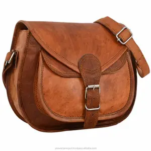 Vintage Handmade Genuine Leather Ladies Crossbody Hobo Tote Bag For Sale At Best Price