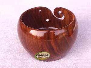 Kingdian — bol de rangement de fils de bois, faits à la main, accessoires au Crochet, sculpté à la main, nouvelle collection 2022 - Product Image 4