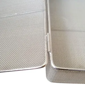 Custom Permanent Stainless Steel Perforated Fine Wire Mesh Kitchen Cooking Round Basket