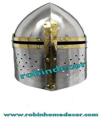 Armour Knight Roman Medieval Helmet Mason's Brass Cross Helmet with Inner Liner