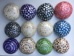 Cuencos lacados de coco con diseño personalizado, cuencos lacados de coco de Vietnam, con perlas incrustadas - Product Image 3