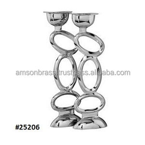 Bougeoir fait main Design de luxe, bougie vintage moderne à trois pattes en aluminium pour fête d'anniversaire - Product Image 6