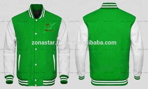 Veste Letterman en laine Melton unisexe à design personnalisé hiver Baseball grande taille en cuir de vachette véritable mouton pour hommes - Product Image 6