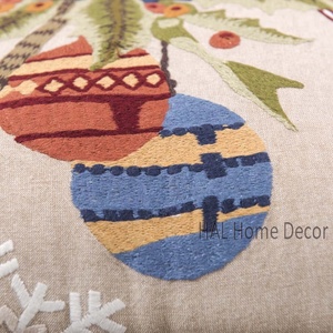 ปลอกหมอนอิงทรงสี่เหลี่ยมสำหรับตกแต่งสไตล์อินเดียปลอกหมอนอิงด้านหลังงานปักด้วยมือ - Product Image 6