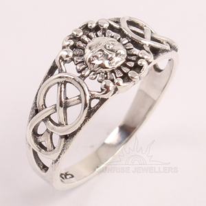 Bague de noeud d'éternité de concepteur unique toutes les tailles en argent sterling pur 925 pour mariage et fiançailles - Product Image 1
