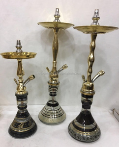 Best Traditional Egyptian Medium Solid Brass Hookah Pipes with Lacquer Technique - Product Image 4