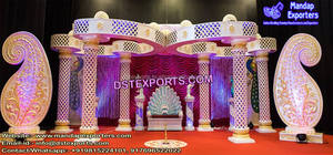 Mariage sri lankais thème paon Mandap mariage tamilien Mandap avec thème paon meilleure cérémonie de mariage indien hindou Mandap UK - Product Image 4