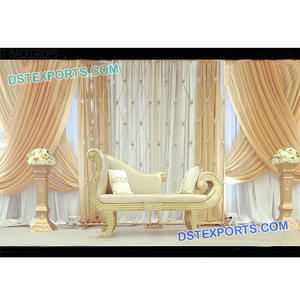 Ensemble de canapé de mariée et de marié de scène de mariage italien dernier cri décorations de meubles de mariage du fabricant à vendre - Product Image 1