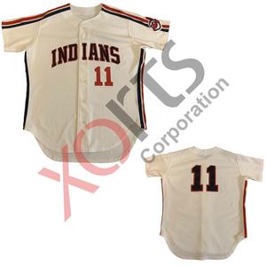 Ropa deportiva estampada con jersey de béisbol y softbol cosido en blanco y negro personalizado de alta calidad - Product Image 1