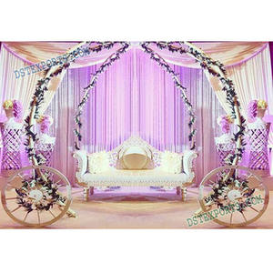 Escenario de Boda de Cenicienta, Escenarios de Boda Asiáticos Modernos, Escenario de Recepción de Fibra Blanca de Alta Calidad Personalizado, Decoración para Eventos en Australia - Product Image 1