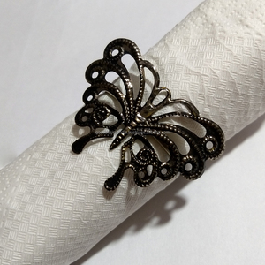 2024 anillos de servilleta de Venta caliente anillos de servilleta de mariposa de metal, servilletero de oro, servilleteros decorativos de mesa - Product Image 1