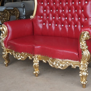 Chaise de trône de causeuse à dossier haut de luxe royal français canapé de qualité à dossier long pour les événements de mariage hôtels salon appartement - Product Image 5