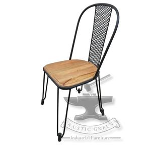 เก้าอี้หนังแบบเหล็กอุตสาหกรรมและไม้สำหรับคาเฟ่เฟอร์นิเจอร์ร้านอาหารโรงแรมห้องนั่งเล่นรับประทานอาหารกลางแจ้งทนทานใช้ในเชิงพาณิชย์ - Product Image 5