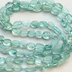 Perles en Apatite verte de mer ovale, perles naturelles et lisses, pour cordon de 13 pouces, 5-6.5mm