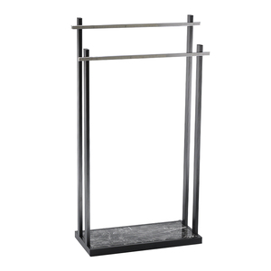 Colgador de toallas de tubo de metal ovalado de diseño plegable cromado - Product Image 4