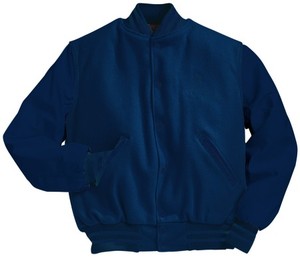 Chaqueta Bomber de Invierno Ecológica Personalizada de Alta Calidad al por Mayor, Unisex, con Parche de Chenilla Bordado, Mezcla de Lana, Manga de Forro Polar, Cuello Redondo - Product Image 3