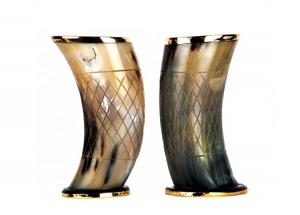 Calidad superior Real cualquier tipo de tallado cuerno de búfalo vikingo bebiendo tazas surtidas a precio barato taza de fiesta de LUXURY CRAFTS - Product Image 3