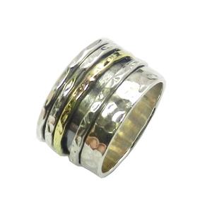 Two Tone 925 Sterling <b>Silver</b> <b>Spinner</b> <b>Ring</b> Handmade 925 Sterling <b>Silver</b> Jewelry Eternity Vermeil <b>Rings</b> for Everyone - Product Image 1