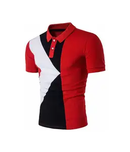 男性と女性のための最高のファッショナブルなカジュアルカラフルなポロシャツクラブロゴカスタムストライプカラーTシャツ