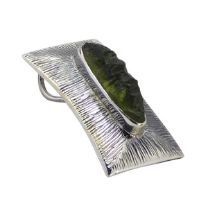 Vente en ligne de bijoux en argent sterling 925 Moldavite Gemstone Pendant Fine Jewelry Pendentifs & Charms - Product Image 1