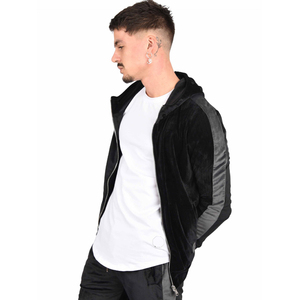 Survêtement à capuche avec rayures latérales, unisexe, personnalisé, enfants, technologie réfléchissante, survêtement en coton polaire pour hommes, 2021 - Product Image 1