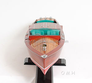 งานฝีมือซีดาร์คริส L120งานฝีมือที่ทำด้วยมือแบบจำลองเรือไม้ตกแต่งบ้านทะเลงานฝีมือไม้ทาสีสำหรับกล่องป้ายติดผนัง - Product Image 1