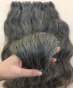 סיטונאי למעלה איכות אפור שיער weave שיער חבילות