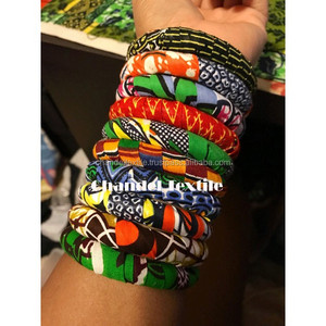 Brazalete de Tela con Estampado Africano, Brazaletes Decorativos, Brazalete Colorido con Estampado de Cera, Joyería Ecológica, Brazalete de Algodón Mixto - Product Image 4