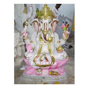 รูปปั้นหินอ่อนพระพิฆเนศอินเดีย - Product Image 1