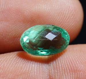 Piedra preciosa facetada de fluorita, piedra de corte ovalada, tamaño pequeño y grande personalizado, Color verde, proveedor de piedras preciosas semipreciosas de la India - Product Image 4