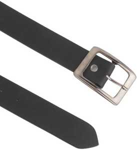 Cinturón de piel auténtica con hebilla de punto de aguja para hombre, cinturón de cuero Artificial negro personalizado, informal, venta al por mayor - Product Image 5