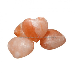 Sel de bain en cristal d'Himalaya naturel rose de haute qualité, forme de cœur, poli, Feng Shui, matériau organique - Sian Enterprises - Product Image 5