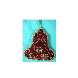 Zari Hand Embroidery Christmas <b>Tree</b> <b>Ornament</b> - Product Image 1