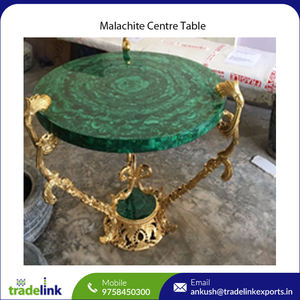 Table basse en malachite, ensemble artisanal unique pour une décoration intérieure luxueuse pour le salon ou la cuisine - Product Image 2