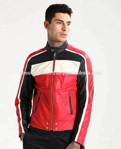 HOT SALE Bulk Men's Slim Fit Fashion Genuine Sheepskin Leather Motorbike Jacket & <b>Coats</b> - Product Image 3