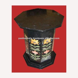 ที่ไม่ซ้ำกันหินอ่อนสีดำฝังตารางยืน - Product Image 1