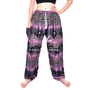 กางเกงฮาเร็มนกยูงเอวยางยืด,กางเกงใส่ได้ทั้งชายและหญิง - Product Image 4