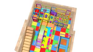 สนามเด็กเล่นในร่มดีไซน์กำหนดเองขนาด160ตารางเมตร - Product Image 3