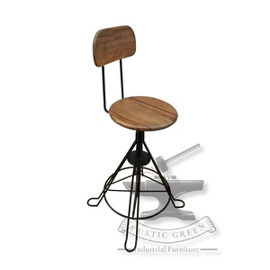 เก้าอี้บาร์อลูมิเนียมอุตสาหกรรมสำหรับการรับประทานอาหารที่มีการออกแบบโบราณและการก่อสร้างที่แข็งแกร่ง - Product Image 1