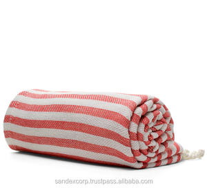 Serviette de plage professionnelle à rayures teintes en fil Serviettes de plage de golf de l'Inde Serviettes de plage en coton de haute qualité Exportateur en Inde - Product Image 1