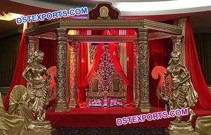 Décoration de mandap de mariage indien de style royal, mandap de mariage traditionnel indien gujarati, mandap de mariage élégant Jodha Akbar en Australie - Product Image 4