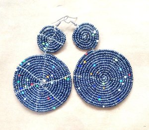 Pendientes Africanos, Pendientes para Mujer, Pendientes de Diseño Hechos a Mano con Magia - Product Image 1