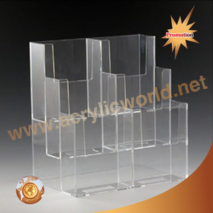 ที่กําหนดเองใบปลิวชั้นวางโบรชัวร์ 6 กระเป๋าอะคริลิคผู้ถือโบรชัวร์อะคริลิคผู้ถือโบรชัวร์ธนาคารอะคริลิคชั้นวางโบรชัวร์ - Product Image 2