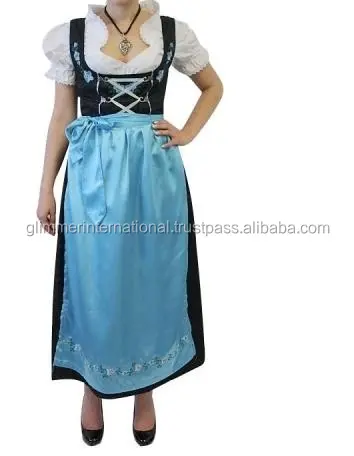 バイエルンスタイルの汚れたドレス長い伝統的な衣装