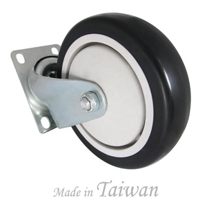 CCE Roulette 5 Pouces PVC Plaque Industrielle Panier Roulette - Product Image 3